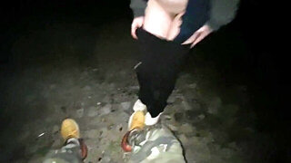 Geeky girl gets her vag claimed by a dick in public