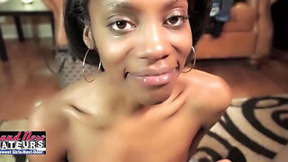 Anal fucking for the attractive ebony babe Sylvia