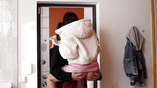 Russian guy nicely fucks Asian GF after promenade