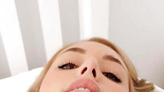 Blonde with a pretty face is going to get rammed hard