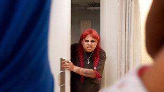 Juicy hot ebony mouth and cunt creampied by dude fat cock