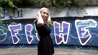 Blond-haired babe with a pasty pussy is happy to snatch his D