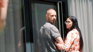 Big boobs realtor gal is going to get fucked on a couch