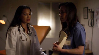 Vicki Chase shuts up a slutty nurse and they fuck so good