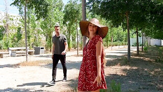 Alberto Blanco and Mary Popiense having sex in a public place