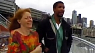 Wooly redhead rhoda meets a man and smashes him