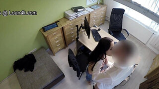 Czech brunette has sex in exchange for a loan