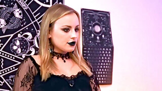 POV tease from a witchy goth stepsister leads to HARD sex