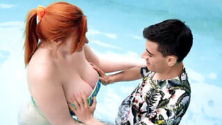 Ultimate PAWG bimbo Abigaiil Morris fucked by two dudes