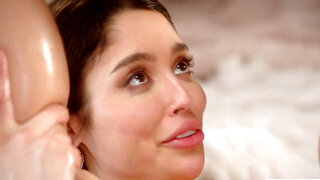 Tattooed brunette takes it rough with intense anal pounding