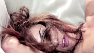 Czech beauty scrubs pussy with fingers on the carpet