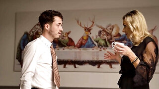 Mature whore fucks her young and gullible lawyer's dick