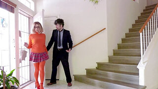 Slutty skirt blonde getting her ass destroyed today