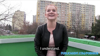 PublicAgent Gullible ginger fucked over a car