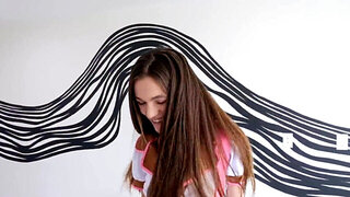 Petite teen slut gets her pink pussy toyed and fucked