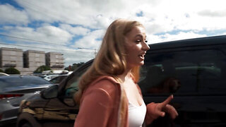 Naughty Blonde In The Trunk Gets Fucked In Front Of Everyone