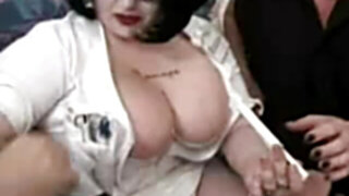 Corset wearing BBW nurse 3some
