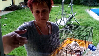 Old mature neighbor sucks and rides a younger big dick
