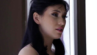 Masturbating blonde offers her wet vagina to his tongue