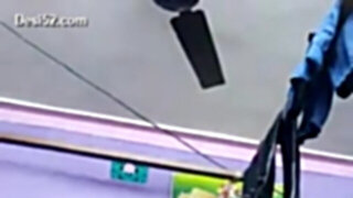 Pretty Indian teen demonstrates hairy muff on camera