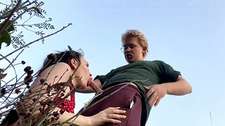 Virgin teen's dick gets lucky with a slutty stranger