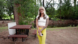 The latest teen blonde babe to get on the bang bus
