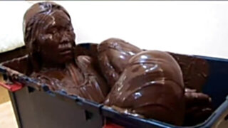 Japan Girl In Chocolate Bath