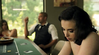 FILTH with a brunette, capture the essence of the scene.