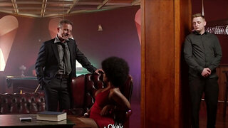 George Uhl banging a tall ebony with long legs