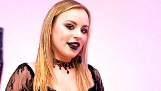 POV tease from a witchy goth stepsister leads to HARD sex