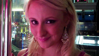 After outdoor blowjob slutty blonde wants more dicking