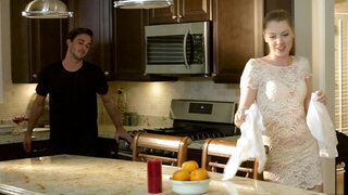 Teenage couple satisfy another kind of hunger in kitchen