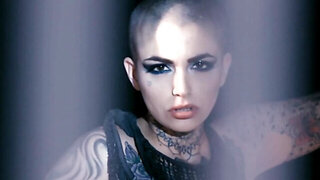 Bald babe is being banged in prison by a couple of horny blokes