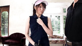 Hot Asian babe is a loyal fan of her daddy's old dick