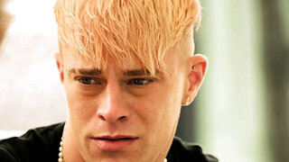 Dominant man with lots of ink on his body bangs two twinks