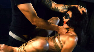 Guy takes love's panties off to fuck her in car and dark cellar