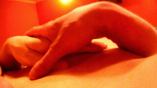 Boy eats girlfriend's shaved muff before thrusting cock into it