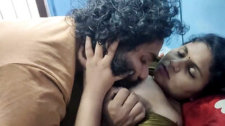 Indian couple getting frisky and he starts to lose control