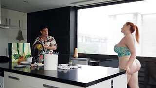 Ultimate PAWG bimbo Abigaiil Morris fucked by two dudes