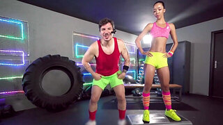 Lia Min teams up with a horny babe to enjoy a wild 3some