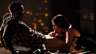 Remarkable babe Sheila Ortega sucks a dick after being fingered