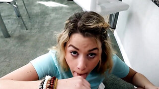 Slutty sister catches her horny stepbrother peeping