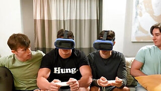 Their boyfriends are playing games while they sneak out