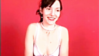 Juicy youthfull dark-hued-haired with yanks knockers showcases off her tight vagina and butt