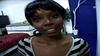 Ebony babe with a great body drilled by a thick dong