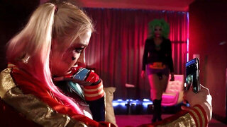 Strapon sex scene with Harley Quinn and female Joker