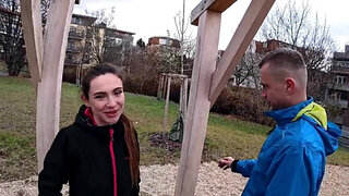 Amateur athlete cheating on her man with a true stranger