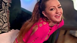 Pink lingerie blonde comes back for more fucking