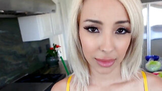 Big breasts bombshell bouncing on a fat boner in POV
