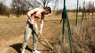 Lustful blonde milf creampied deeply in cunt in outdoor sex